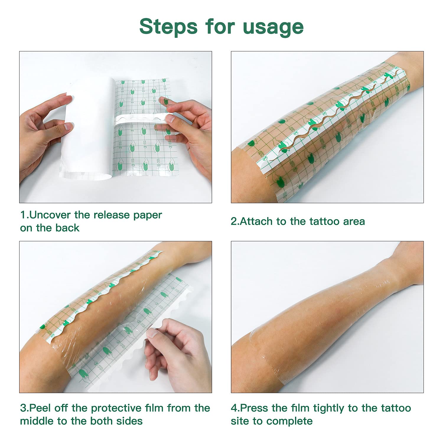 LifeBasis Waterproof Transparent Film Tattoo Aftercare Bandage Roll